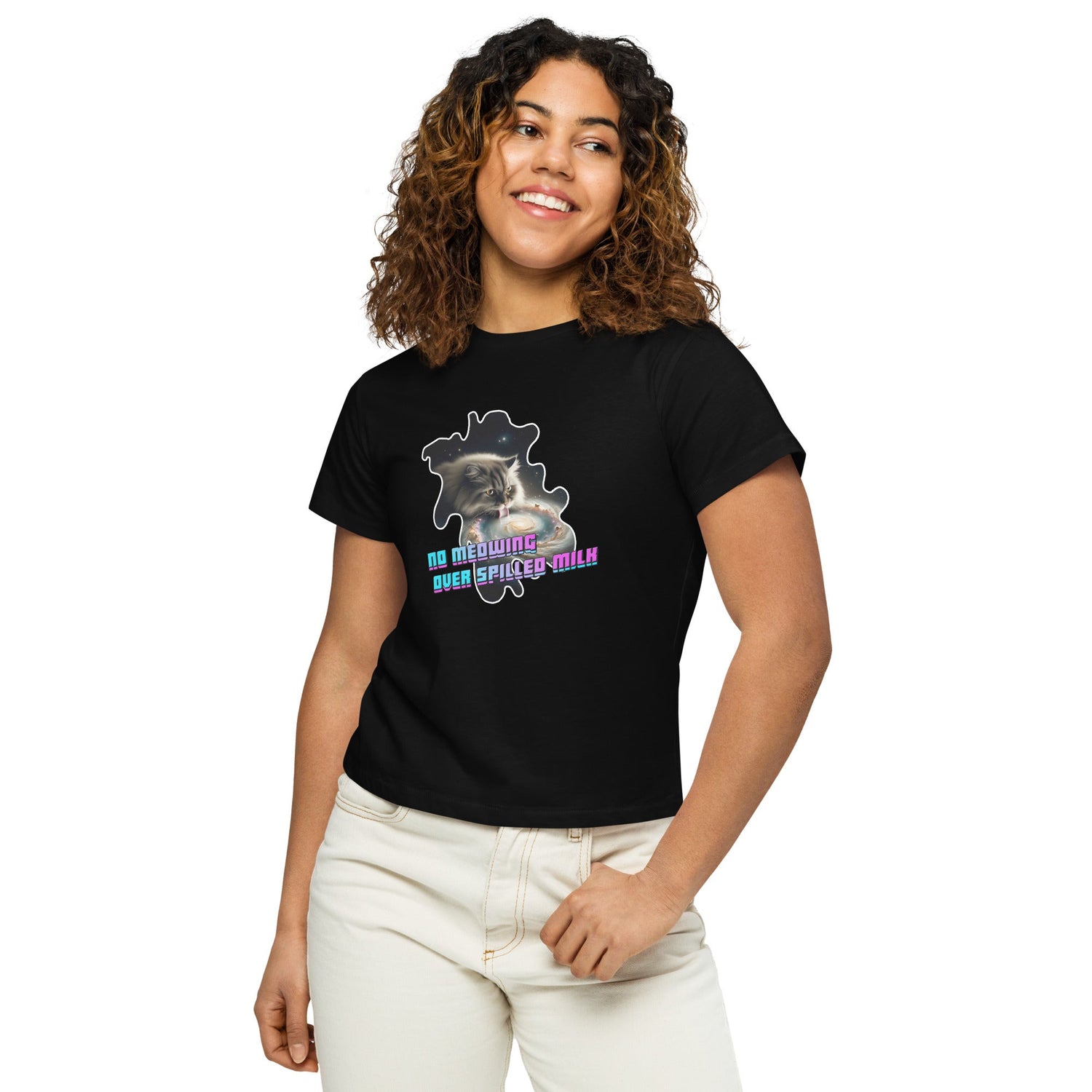 CosmiCats Women's High-Waisted Tee | Cotton Heritage OW1086