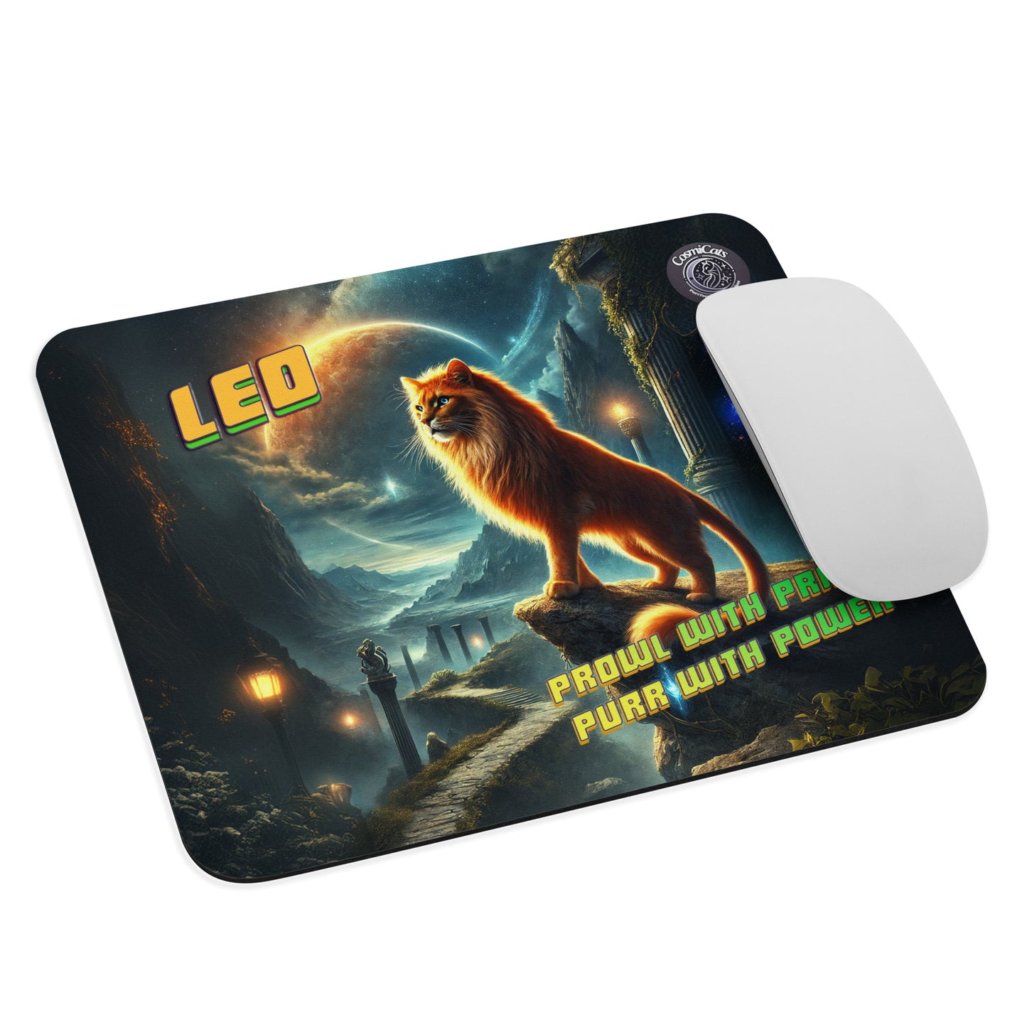 CosmiCats: ZodiCats Leo Mouse pad