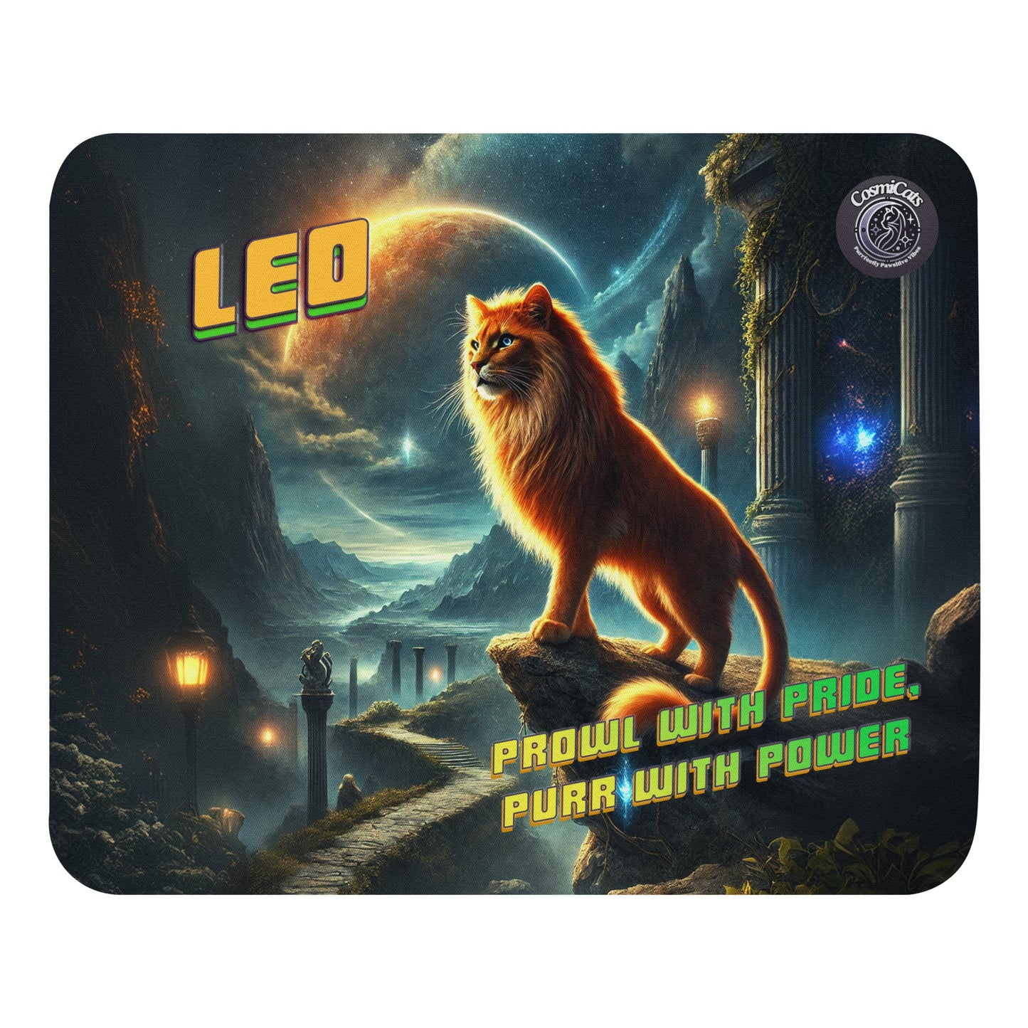 CosmiCats: ZodiCats Leo Mouse pad