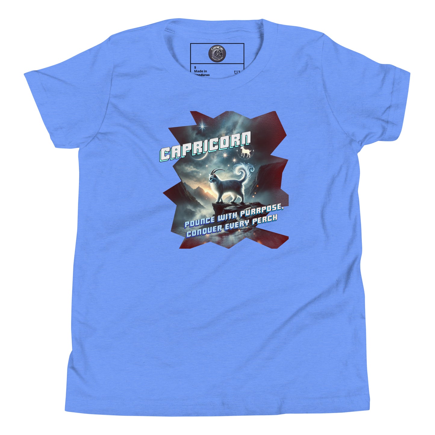 CosmiCats: ZodiCats Capricorn Youth Short Sleeve T-Shirt