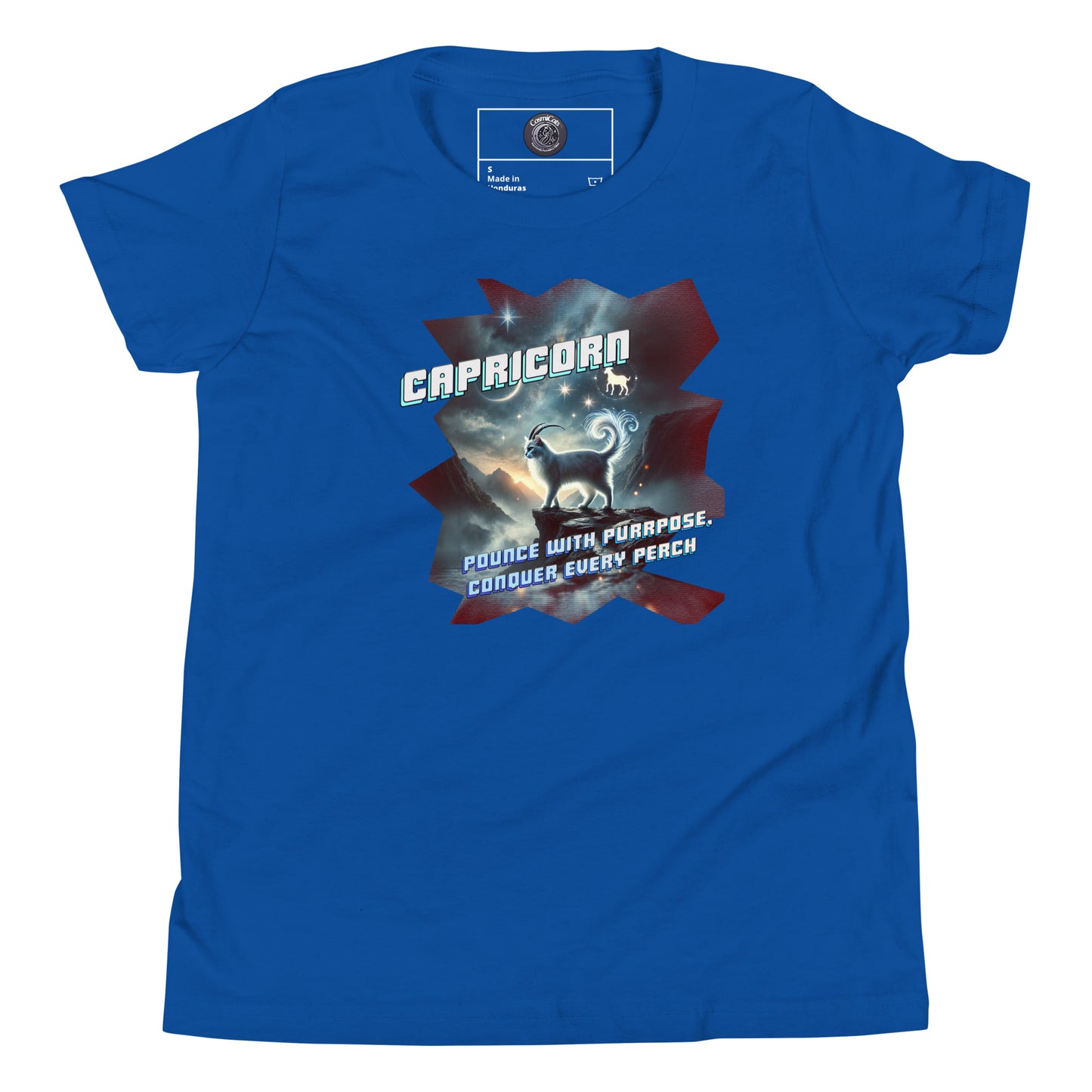 CosmiCats: ZodiCats Capricorn Youth Short Sleeve T-Shirt